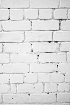 Background with old white painted brick wall