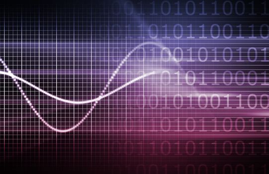 Futuristic Abstract in Web Tech Glowing Lines