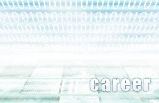 Career on a Clear Blue Tech Background