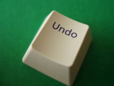 The undo key from a computer keyboard