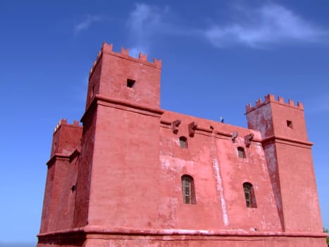 The Red Castle - a medieval fortress from the 16th century found in the northern part of the island of Malta