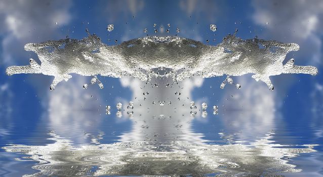 High speed capture of splashing, flowing, or jet water