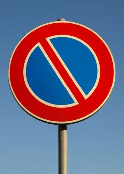 No parking sign isolated over white background