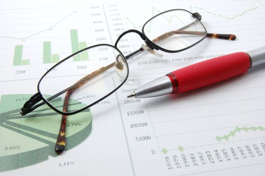 business chart showing financial success at the stock market