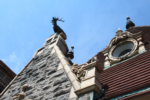 castle roof ornament and detail