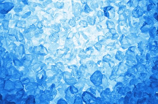 square ice cubes background in blue for summer drinks