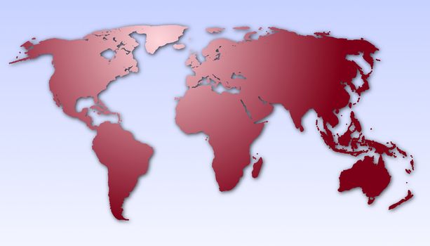 isolated earth world map or globe background