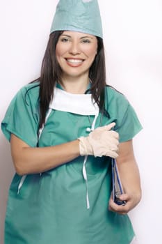 Smiling hospital worker
