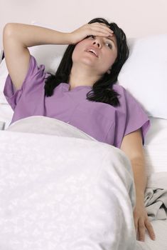 Sick person in hospital