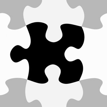 seamless texture of black, grey and white puzzle pieces