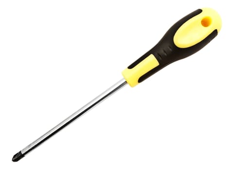 Photo of single screwdriver against the white background 