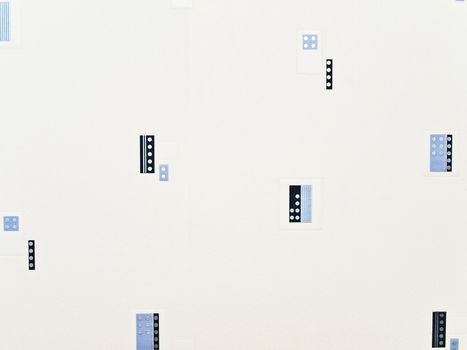 abstract white wallpaper with blue and gray geometrical figures