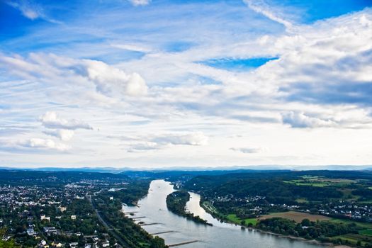 The river Rhine near Bonn, Germany
