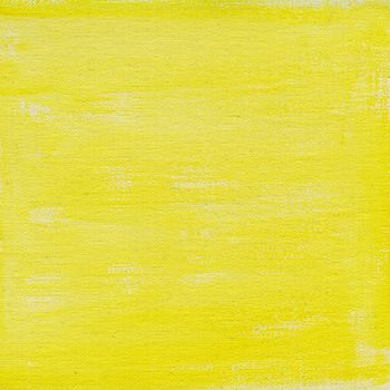 yellow watercolor abstract on white cotton artist canvas, self made by photographer