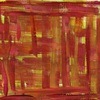 texture of rough red and yellow  watercolor abstract on artist cotton canvas, self made