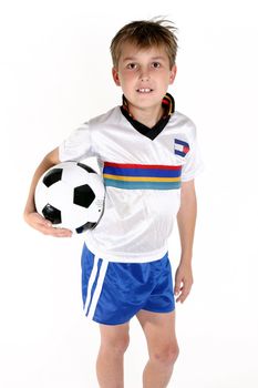 A child with a soccer ball