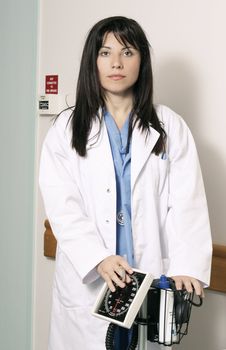 A female hospital worker