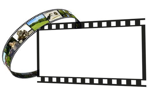 Frames of film and blank frame