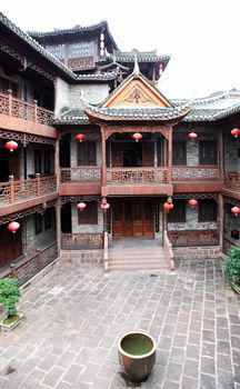 courtyard and houses in Phoenix Town - the one the four most attractive small towns in China