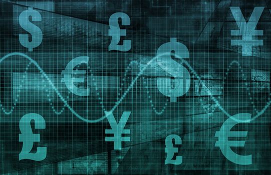 World Currencies as a Financial Illustration Art