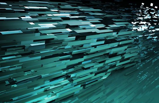 Abstract Geometric Background with a 3d Data Art