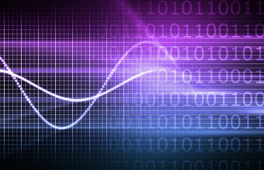 Purple Virtual Business Analysis with Graph Chart