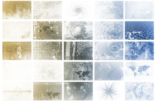 News and Media Overload Tech Abstract Background