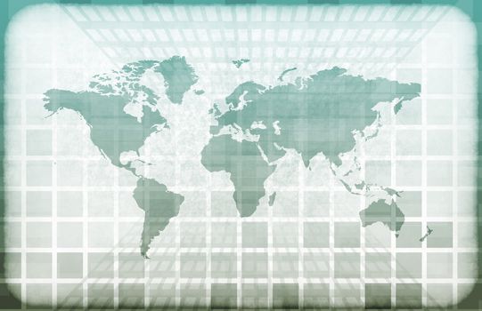 Grunge Map on a Information Technology Abstract