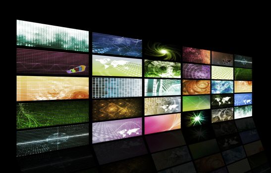 Futuristic Web Cyber Data Grid Color Background