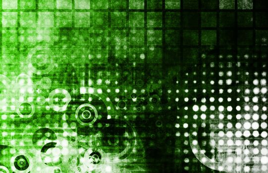Abstract Grunge Background With Digital Media Art
