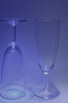 Two glassess from delicate glassware.