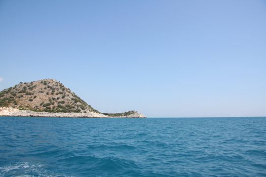 The Mediterranean sea. Yacht trevel to Kekova.