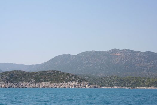 The Mediterranean sea. Yacht trevel to Kekova.