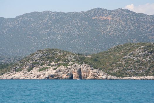 The Mediterranean sea. Yacht trevel to Kekova.