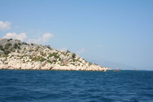 The Mediterranean sea. Yacht trevel to Kekova.