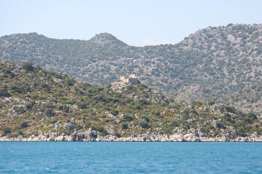 The Mediterranean sea. Yacht trevel to Kekova.