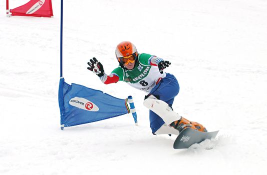 KYIV, UKRAINE - MARCH 4: round of the Snowboard European Cup: full throttle on March 4, 2007 in Kyiv, Ukraine