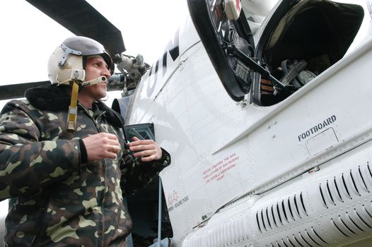 KHERSON REGION, UKRAINE - APRIL 12:  Military exercises of the 56th separate helicopter unit on the base of separate Army Aviation regiment, which is deployed near Chornobayvka urban-type settlement on April 12, 2007 in Kherson region, Ukraine