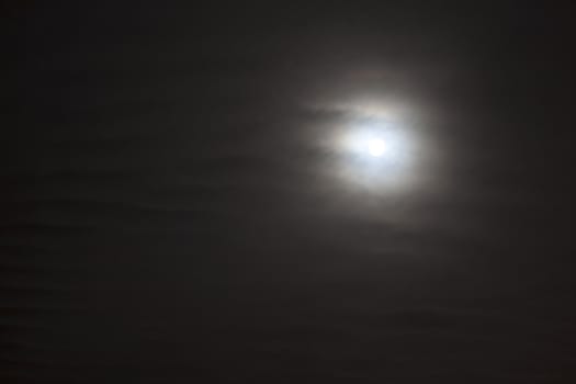 Abstract of a full moon in a cloudy night.