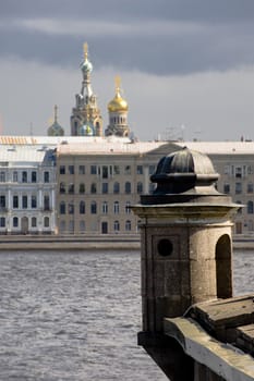 View on the Neva river in Sankt Petersburg, Russia