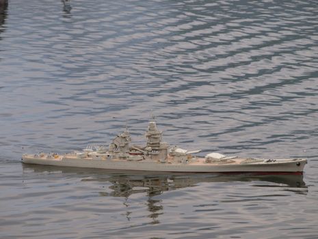Model ships from World War II, 
re-enactment, sunken Quarry Barbora