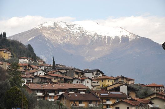 A small town in the mountains of Italy. Ski resort.