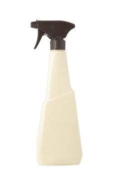 TAN PULVERIZER, ATOMIZER, CLEANING SPRAY ON WHITE BACKGROUND