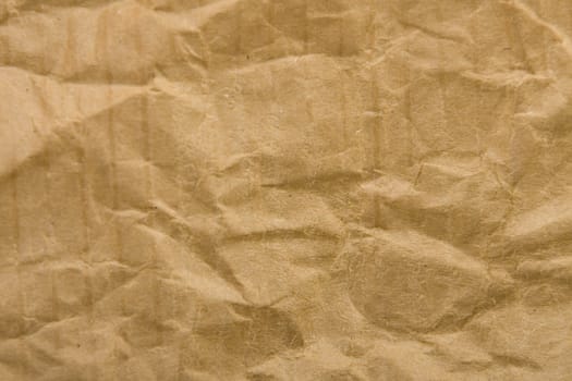 copy-space, texture of cardboard crumpled brown paper