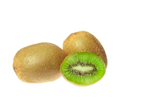 Delicious fresh kiwis isolated on white. With Clipping path
