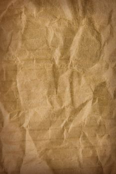 copy-space, texture of cardboard crumpled brown paper