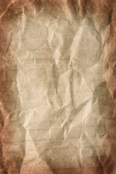 copy-space, texture of cardboard crumpled brown paper