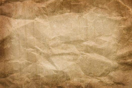 copy-space, texture of cardboard crumpled brown paper