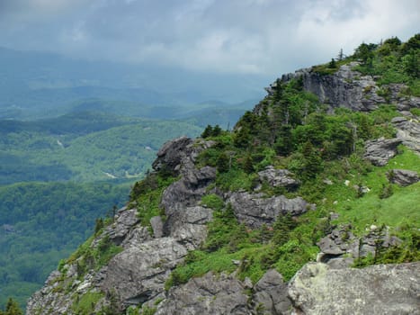 View seen from Grandfather Mountain Sate Park in North Carolina