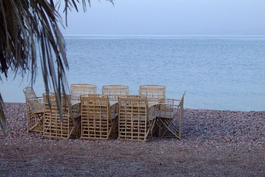 Red sea beach restaurant, sinai, egypt